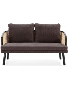 Sofabænk i træ og rattan... 2