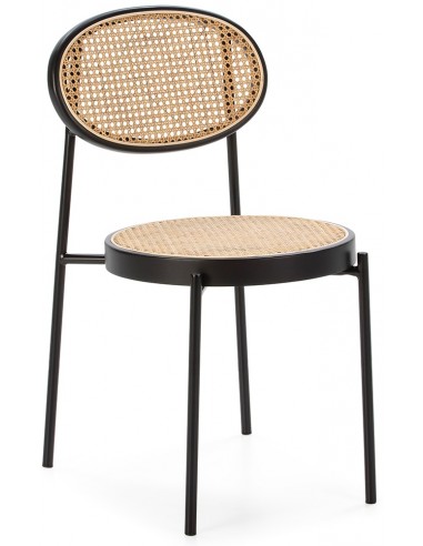 Spisebordsstol i træ og rattan H83 cm...