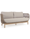 CATALINA loungesofa i akacietræ og reb B170 cm - Natur/Beige
