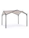 Pavillion med tag 350 x 350 cm - Mørkegrå/Beige