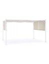 Pavillion med skydetag 400 x 300 cm - Hvid/Taupe