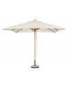 Parasol 300 x 300 cm i aluminium og polyester - Træbrun/Natur