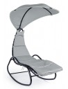 Sol lounger i stål og textilene H195 cm - Charcoal/Grå