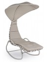 Sol lounger i stål og textilene H195 cm - Taupe