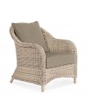 Aditya lounge havestol i syntetisk rattan og olefin H83 cm - Natur/Taupe