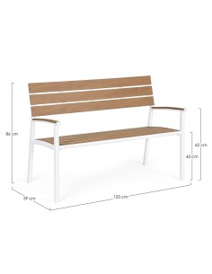 Havebænk i aluminium og... 2