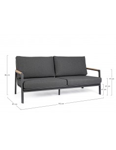Loungesofa i aluminium,... 2
