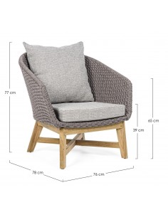 Havestol i teaktræ og... 2