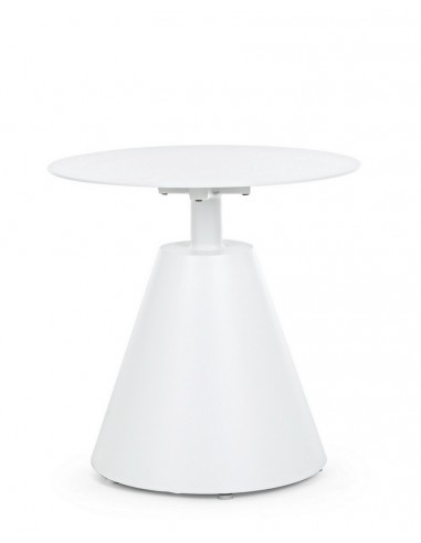 Loungebord i aluminium Ø50 cm - Hvid