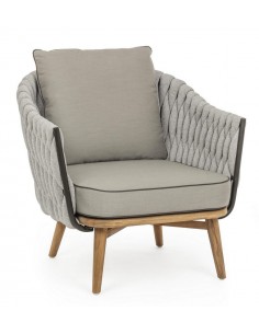 Lounge havestol i teaktræ,...