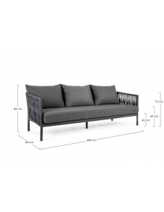Loungesofa i aluminium,... 2
