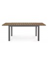 Havebord med udtræk i aluminium og komposit 140 - 200 x 90 cm - Charcoal/Teak