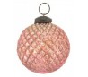 Julekugle Ø7 cm Glas - Oxideret pink