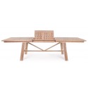 Havebord med udtræk i teaktræ 180 - 240 x 100 cm - Natur