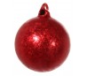Julekugle Ø6 cm Glas - Frostet rød (2)