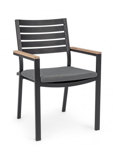 4 x Havestole med armlæn i aluminium...