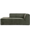 The Jagger venstrevendt daybed i ribcurl 200 x 100 cm - Mosgrøn