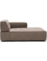 Brandon højrevendt daybed i polyester 173 x 118 cm - Gråbrun