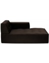 Brandon højrevendt daybed i velour 173 x 118 cm - Kaffebrun