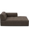 Brandon højrevendt daybed i bouclé 173 x 118 cm - Brun