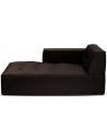 Brandon venstrevendt daybed i velour 173 x 118 cm - Kaffebrun