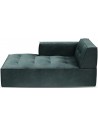 Brandon venstrevendt daybed i velour 173 x 118 cm - Turkis