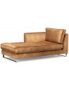 West Houston venstrevendt daybed i velour 180 x 94 cm - Cognac