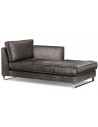 West Houston højrevendt daybed i velour 180 x 94 cm - Grå