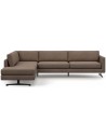 Camille venstrevendt hjørnesofa i genanvendt polyester 311 x 235 cm - Sort/Brun