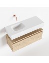 ANDOR Komplet badmiljø venstrevendt håndvask B80 cm MDF - Vasket eg/Talkum