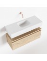 ANDOR Komplet badmiljø centreret håndvask B80 cm MDF - Vasket eg/Talkum