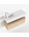 ANDOR Komplet badmiljø venstrevendt håndvask B80 cm MDF - Vasket eg/Talkum