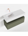 ANDOR Komplet badmiljø venstrevendt håndvask B80 cm MDF - Armygrøn/Talkum