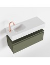 ANDOR Komplet badmiljø venstrevendt håndvask B80 cm MDF - Armygrøn/Talkum
