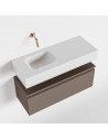 ANDOR Komplet badmiljø venstrevendt håndvask B80 cm MDF - Røg/Talkum