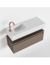 ANDOR Komplet badmiljø venstrevendt håndvask B80 cm MDF - Røg/Talkum