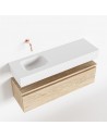 ANDOR Komplet badmiljø venstrevendt håndvask B100 cm MDF - Vasket eg/Talkum