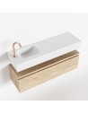 ANDOR Komplet badmiljø venstrevendt håndvask B100 cm MDF - Vasket eg/Talkum