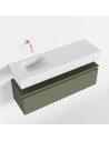 ANDOR Komplet badmiljø venstrevendt håndvask B100 cm MDF - Armygrøn/Talkum