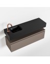 ANDOR Komplet badmiljø venstrevendt håndvask B100 cm MDF - Røg/Sort