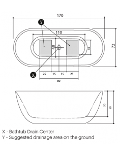 B2 fritstående badekar 170... 2