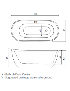 B8 fritstående badekar 167... 2