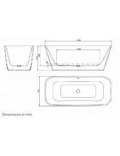 B11 fritstående badekar 170... 2
