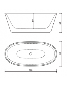 B13 fritstående badekar 170... 2