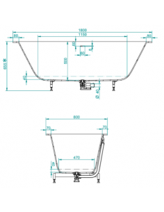 B14 fritstående badekar 180... 2