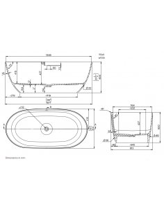 B18 fritstående badekar 168... 2