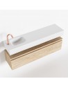 ANDOR Komplet badmiljø venstrevendt håndvask B120 cm MDF - Vasket eg/Talkum