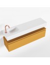 ANDOR Komplet badmiljø venstrevendt håndvask B120 cm MDF - Okker/Talkum