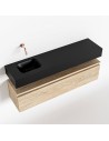 ANDOR Komplet badmiljø venstrevendt håndvask B120 cm MDF - Vasket eg/Sort