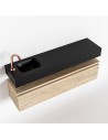 ANDOR Komplet badmiljø venstrevendt håndvask B120 cm MDF - Vasket eg/Sort